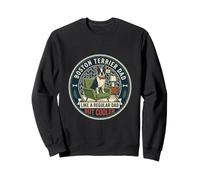 Boston Terrier Dad Like A Regular Dad But Cooler Dog Dad Sweatshirt