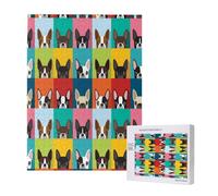 Boston Terrier Dog,500 Pieces Wooden Jigsaw Family Game Jigsaw Puzzles for Adults Teens