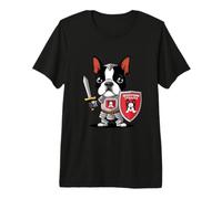Boston Terrier Dog as a Knight Premium T-Shirt