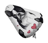 Boston Terrier Dog Bike Seat Cover with Drawstring Bicycle Saddle Rain Dust Cover UV Protection Bike Seat Cushion Shield for Women Men City Mountain