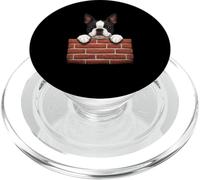 Boston Terrier Dog Brick Wall Design Funny Boston Terrier PopSockets PopGrip for MagSafe