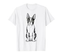 Boston Terrier Dog Dad Motif T-Shirt