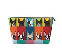 Boston Terrier Dog, Makeup Bag Cosmetic Bag Portable Travel Toiletry Bag Pencil Case Toiletry Pouch