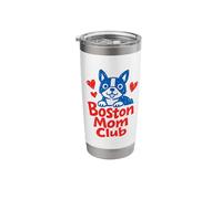 Boston Terrier Dog Mom Club Stainless Steel Insulated Tumbler