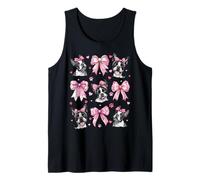 Boston Terrier Dog Mom Girl Coquette Bow Pink Tank Top