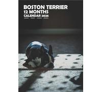 Boston Terrier Dog Wall Calendar, A3 Size, Wire-Bound, Full Colour, Free Pack of Calendar Stickers
