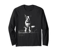 Boston Terrier Drinking Beer Funny Dog Meme Long Sleeve T-Shirt