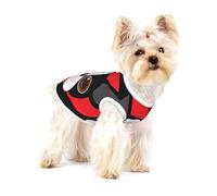 Boston Terrier Face,Cotton Sleeveless Pet T-Shirt Soft Stretchy Puppy Breathable Vest,L