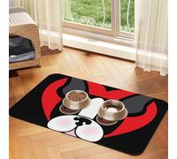 Boston Terrier Face,Waterproof Pet Feeding Mat,PU Leather Placemats for Cat Dog Water Bowl,Food Mats,40x60cm