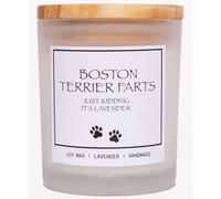 Boston Terrier Gifts, Dog Lovers Gifts for Women, Dog Farts Candle, Pet Friendly Lavender Scented Candle, Natural Soy Wax & Natural Essential Oils