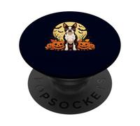 Boston Terrier Halloween Funny Dog Lover Pumpkin Costume PopSockets Adhesive PopGrip