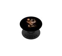 Boston Terrier Howling Moon Animal Pine Forest Night PopSockets Adhesive PopGrip