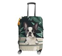 Boston Terrier in Bathtub Poster_ Funny Dog Poster_ Boston Terrier Bathroom Print_ Boston Terrier Bath Poster_ Pet_ Dog Bathroom Wall Art-1_1Luggage Case CoverL(26-28inch)