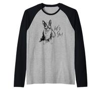 Boston Terrier “Let’s Go!” Design - Bostie Lover Design Raglan Baseball Tee