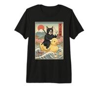 Boston Terrier Ninja Japan Vintage Japanese Ukiyo-e Art Premium T-Shirt