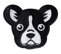 Boston Terrier Patch Iron/Sew On Clothes Jacket Jeans Embroidered Dog Badge