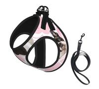Boston Terrier,Pet Harness,Adjustable Reflective Dog Harness,Pet Leash Vest,L