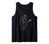 Boston Terrier Playing Guitar Rock Music Dog Lover Tank Top