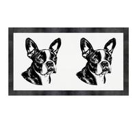 'Boston Terrier Portrait' Pet Feeding Mat (PM00029888)