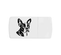 'Boston Terrier Portrait' Pill Box with Tablet Splitter (PI00034992)