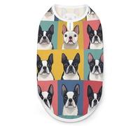 Boston Terrier Puppies Dog Shirts Pullover Pet Vest T-shirts for Small Medium Dogs & Cats