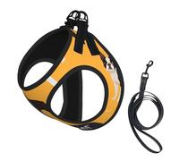 Boston Terrier Puppy Pattern,Pet Harness,Adjustable Reflective Dog Harness,Pet Leash Vest,M