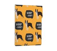 Boston Terrier Puppy Pattern, PU Leather Laptop Sleeve, Notebook Bag Laptop Case Sleeve Tablet Briefcase