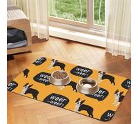 Boston Terrier Puppy Pattern,Waterproof Pet Feeding Mat,PU Leather Placemats for Cat Dog Water Bowl,Food Mats,30x45cm