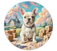Boston Terrier Puzzle 1000 Piece Jigsaw Round Jigsaws Adults Kids Puzzles Creativity & Gift Giving Perfect for Relaxation Adult Whimsical Challenges Extra Fun 1000pcs (67.5x67.5cm)