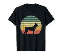 Boston Terrier Retro Vintage 60s 70s Sunset Dogs Lovers Value Graphic T-Shirt