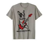 Boston Terrier Rock Guitar Dog Lover T-Shirt