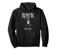 Boston Terrier Rock Music Retro Vintage Dog Lover Pullover Hoodie
