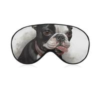 Boston Terrier Sleeping Mask, Light Blocking Eye Mask, Comfortable and Soft, Eye Cover with Elastic Band, Suitable for Men and Women, Suitable for Travel/Sleeping