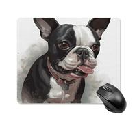 Boston Terrier Square Mouse Pad Portable Computer Mousepad with Non-Slip Rubber Base 18 * 22cm Ultra-Thin Gaming Mouse Mat for Computer Laptop Office Desk Accessories