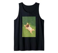 Boston Terrier Sunbathing on a Green Grass Summer Vibe Tank Top