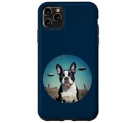 Boston Terrier UFOs Aliens Extra Terrestrial UAP flying orb Case for iPhone 11 Pro Max