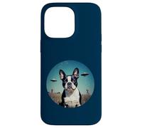 Boston Terrier UFOs Aliens Extra Terrestrial UAP flying orb Case for iPhone 14 Pro Max