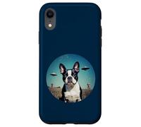 Boston Terrier UFOs Aliens Extra Terrestrial UAP flying orb Case for iPhone XR