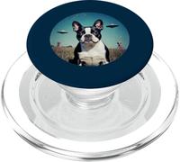 Boston Terrier UFOs Aliens Extra Terrestrial UAP flying orb PopSockets PopGrip for MagSafe