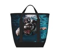 Boston Terrier Underwater Dog,Lunch Bags Large Capacity Insulated Tote Bag For Women Men Work Picnic Travel