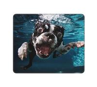 Boston Terrier Underwater Dog, Mouse Pad, Non-Slip Rubber Base Mouse Pad,Waterproof Mouse Mat