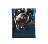 Boston Terrier Underwater Dog, Squeeze Top Wallet Women Storage Bag Small Coin Purse Change Pouch