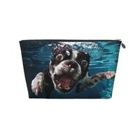 Boston Terrier Underwater Dog, Toiletry Pouch Makeup Bag Cosmetic Bag Portable Travel Toiletry Bag