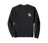Boston Terrier Womens Cute Watercolor Badge Patch Sweatshirt