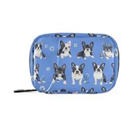Boston Terrierdogs First Aid Bag with Detachable Compartments, Attachable Boston Terrierdogs Pill Organizer Normal Posture, 2 Times a Day for Purse