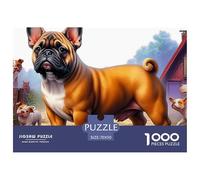 Boston TerrierGargantuan Jigsaw Puzzles for Adults Comprising 1000 Advanced And Ruthlessly Difficult Challenging Puzzle Game Pieces - Forged to Be An Heirloom-Quality Gift Jigsaw Puzzles for Adults A