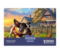 Boston TerrierMaster-Level Jigsaw Puzzles for Adults Embark on A 1000-Piece Advanced And Challenging Puzzle Games Journey - Positioned As The Ultimate Gift Jigsaw Puzzles for Adults And Kids Age 12 Y