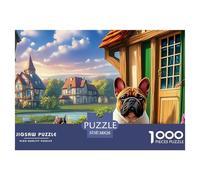 Boston TerrierOverwhelming 1000-Piece Jigsaw Puzzles for Adults A Crusade Through Impossible, Hard, And Difficult Challenging Puzzle Games - The Most Prestigious Gift for Adult And Teenage Conquerors