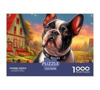 Boston TerrierOverwhelming 1000-Piece Jigsaw Puzzles for Adults A Crusade Through Impossible, Hard, And Difficult Challenging Puzzle Games - The Most Prestigious Gift for Adult And Teenage Conquerors