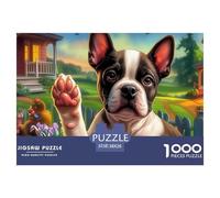 Boston TerrierOverwhelming 1000-Piece Jigsaw Puzzles for Adults A Crusade Through Impossible, Hard, And Difficult Challenging Puzzle Games - The Most Prestigious Gift for Adult And Teenage Conquerors